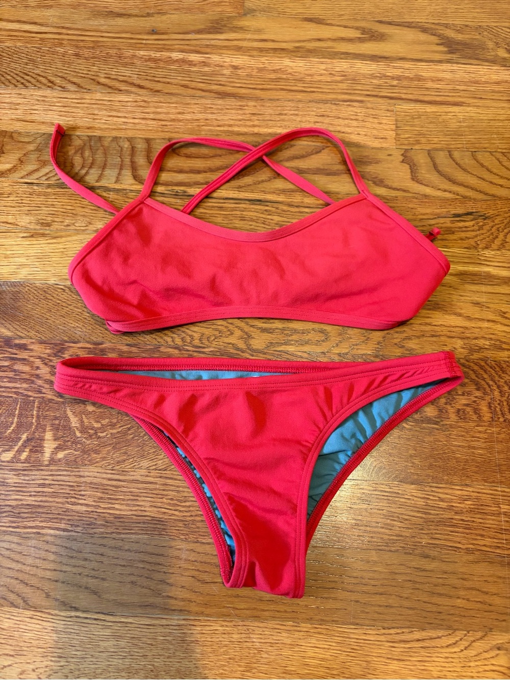 Jolyn Red Two-Piece Bikini Set size medium